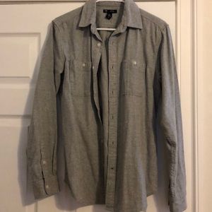 Gray button down shirt